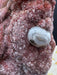 Red Chalcedony Raw Crystal Tower with super sparkling druzy 