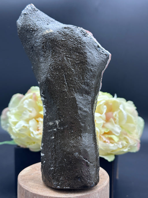 Red Chalcedony Raw Tower with super sparkling druzy