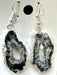 Agate Geode Earrings - Silver Plated Brazil