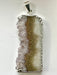 Amethyst Geode Slice Pendant with Silver Plating