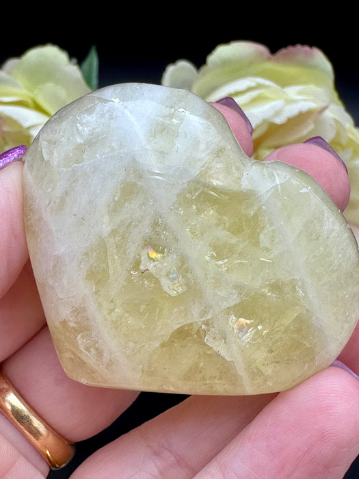 Lemon Quartz Chunky Heart - Various Options