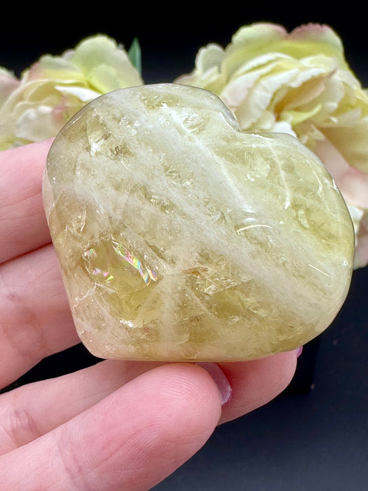 Lemon Quartz Chunky Heart - Various Options