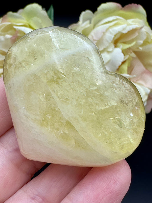 Lemon Quartz Chunky Heart - Various Options