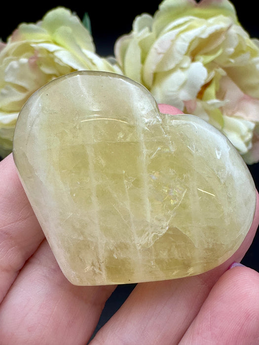 Lemon Quartz Chunky Heart - Various Options