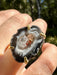 Gold Plated Agate Geode Ring from Brazil