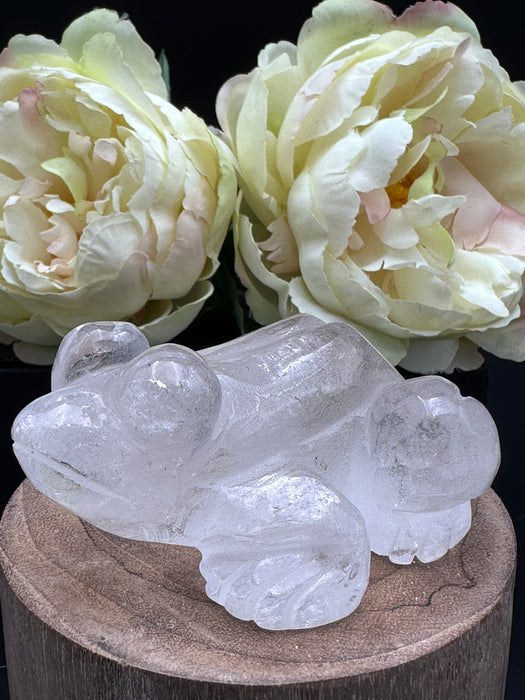 Clear Quartz Crystal Frog