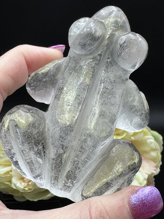 Clear Quartz Crystal Frog