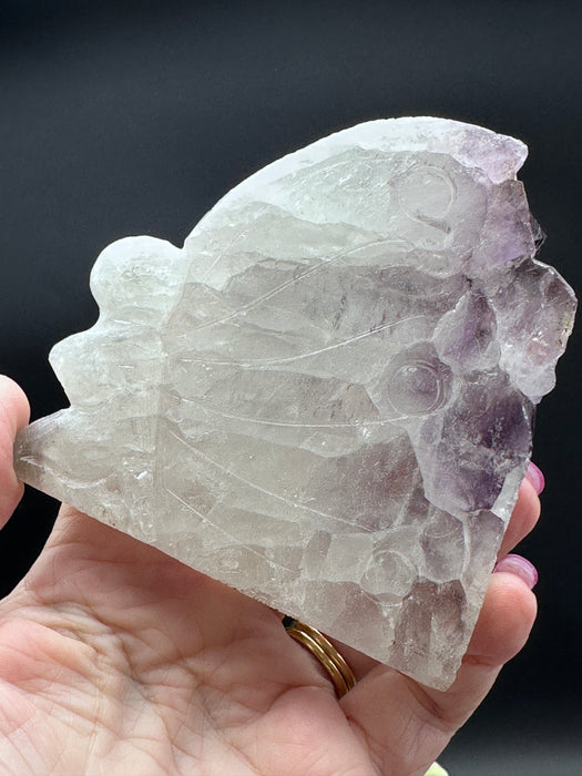 Amethyst Crystal Cluster Fairy Carving