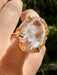 Gold Plated Agate Geode Ring from Brazil