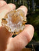 Gold Plated Agate Geode Ring from Brazil
