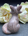 Peach Moonstone Fox Carving