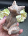 Peach Moonstone Fox Carving
