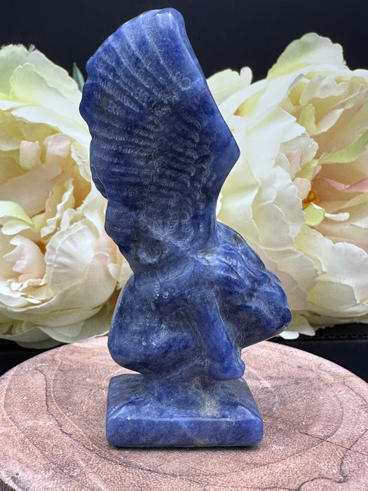 Sodalite Crying Angel Carving - (Fallen Angel)