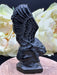 Black Obsidian Crying Angel Carving - Fallen Angel