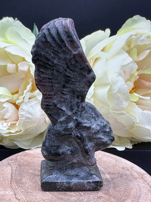 Garnet with Astrophyllite Crying Angel (Fallen Angel)