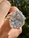 Silver Plated Amethyst Geode Ring