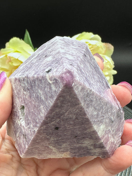 Lepidolite Semi-Polished Raw Chunky Point