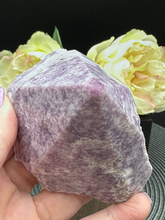 Lepidolite Semi-Polished Raw Chunky Point