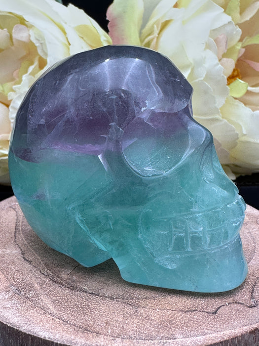 Candy (Watermelon) Crystal Fluorite Skull
