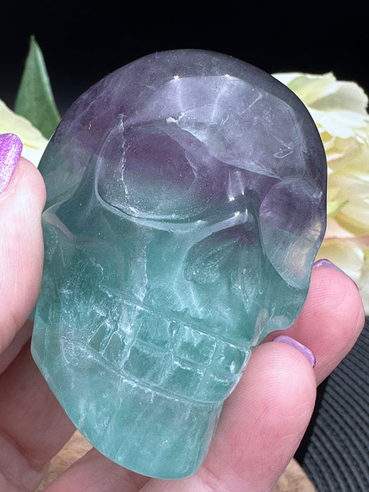 Candy (Watermelon) Crystal Fluorite Skull