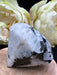 Rainbow Moonstone Diamond Shaped Carving with multiple large rainbow flashes