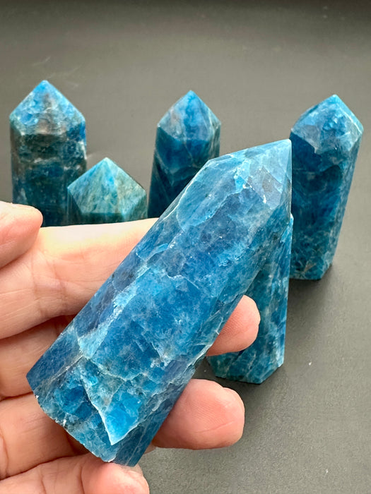 Blue Apatite Points 