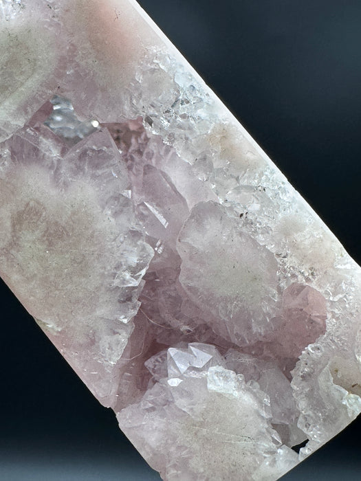 Druzy Filled Sparkling Pink Amethyst Point/Small Tower