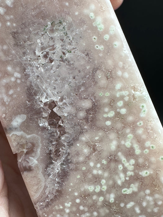 Druzy Filled Sparkling Pink Amethyst Point/Small Tower