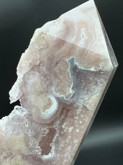 Druzy Filled Sparkling Pink Amethyst Point/Small Tower