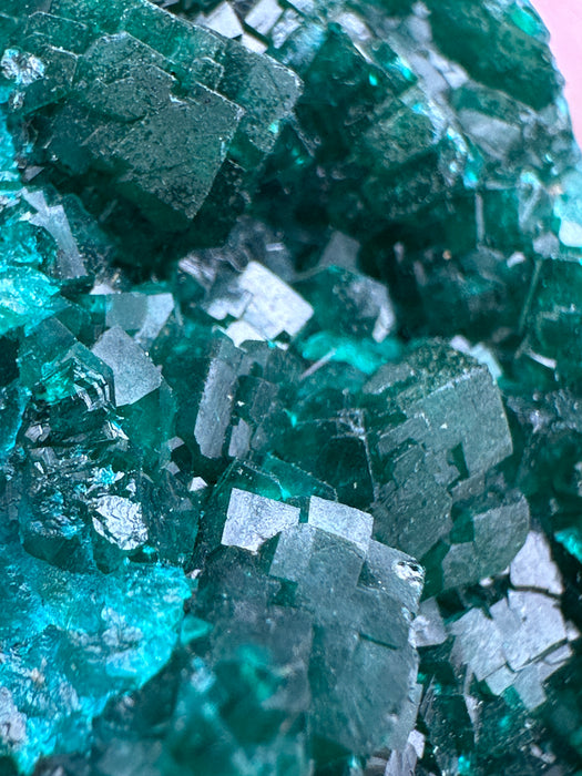 Sparkling Raw Dioptase Crystal Specimen