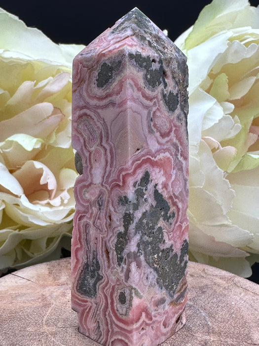 Rhodochrosite Crystal Point Tower