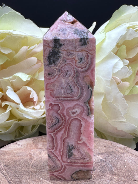 Rhodochrosite Crystal Point Tower