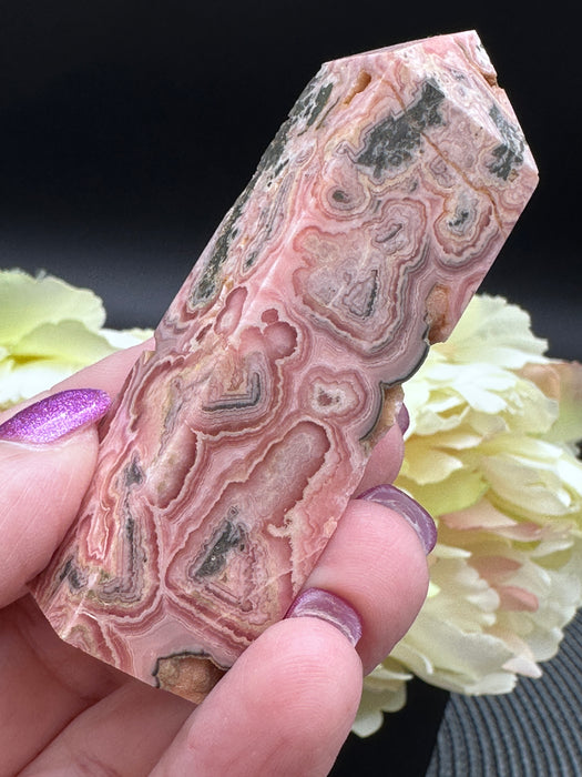 Rhodochrosite Crystal Point Tower