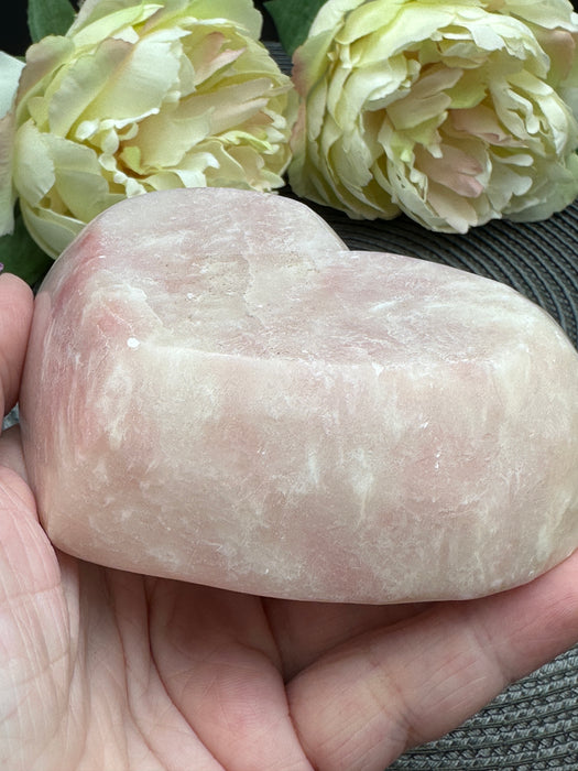Pretty Pink Opal Crystal Heart Shaped Dish Bowl