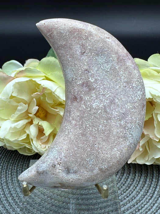 Chunky Pink Amethyst Moon with fine sparkles within