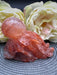 Stunning Fire Quartz Octopus on Rock Carving