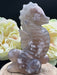 Self Standing Flower Agate Seahorse Carving