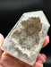 Natural Agate Geode Chunky Tower with a centre smothered in sugary geode "snow" and a peek-a-boo window on the side