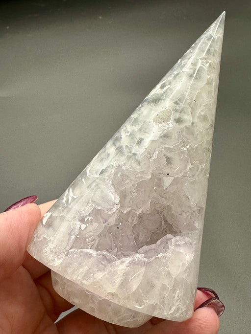 Druzy Agate Conical Tree Crystal Brazil