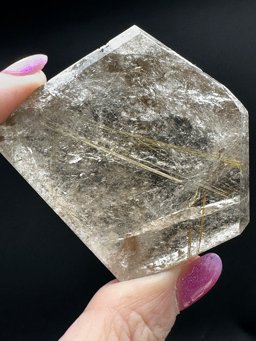 Geometrically cut Gold Rutile Freeform