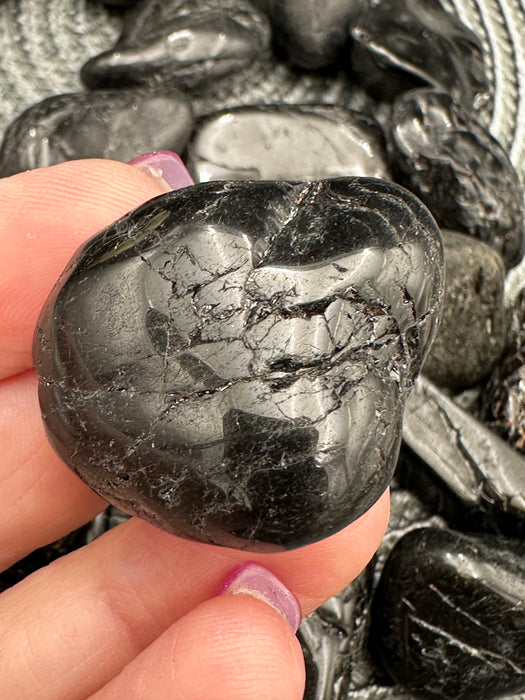 Organically shaped Genuine Black Tourmaline Tumbled Stones 