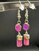 Ruby and Sterling Silver Handmade Earrings