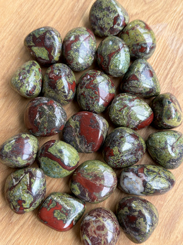 Dragons Blood Jasper Crystal Tumbled Stone