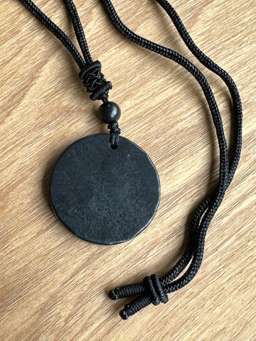 Shungite Crystal Pendant on Cord Necklace