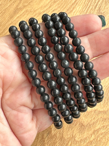 Shungite Crystal Bead Bracelet Jewellery