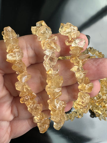 Citrine Crystal Chip Bracelet