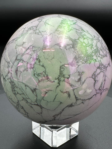 Aura Howlite Crystal Sphere