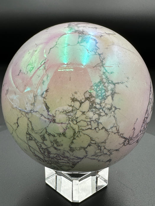 Aura Howlite Crystal Sphere