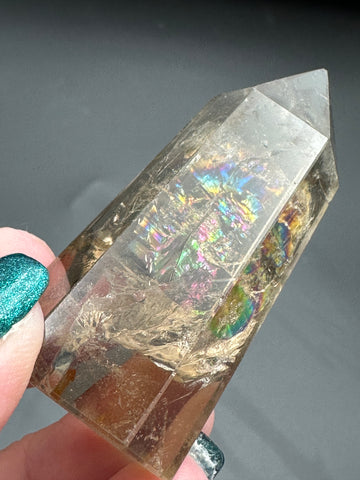 Smoky Quartz Rainbow Crystal Point