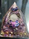 Orgonite Pyramid Crystal Rose Quartz Amethyst